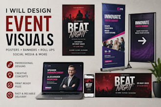 design complete professional visuals for your event
