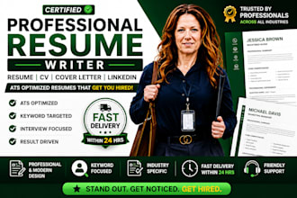 write ats resume, CV, federal resume, cover letter and linkedin