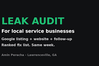 audit your local service business for leaked jobs google web and phone