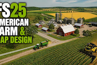 design realistic farming simulator 25 american farm and map setup