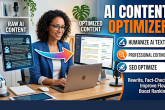 be your ai content optimizer and humanize ai generated content