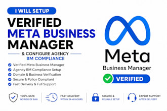setup verified meta business manager and configure agency bm compliance
