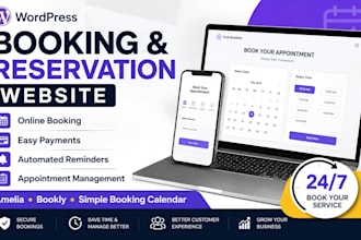 wordpress amelia booking website, wp bookly, simple booking calendar website