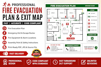 do fire safety plan, exit, evacuation plan, diagram, map