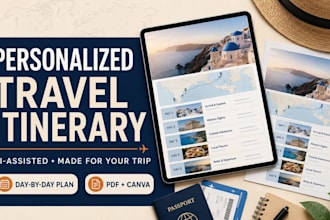 create a personalized ai travel itinerary and custom trip plan
