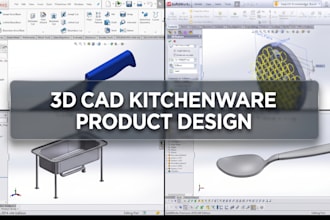 3d cad product design for kitchen knife, peelers, graters, slicers in solidworks