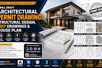 design commercial interiors,create 3d architectural render and mep drafting