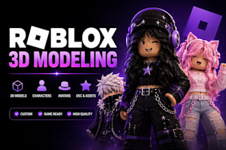 create a custom roblox ugc model and character for you