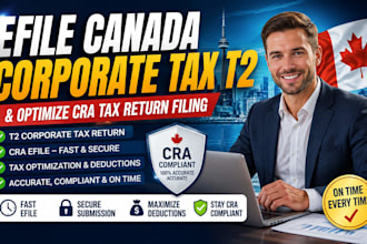efile canada corporate tax t2 and optimize cra tax return filing