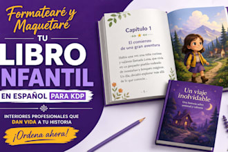 formatearé y maquetaré tu libro infantil en español para KDP