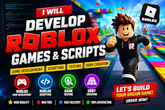 develop roblox game roblox script roblox game  tester roblox script roblox obby