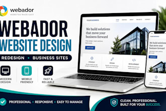 design webador website, webador redesign and business website