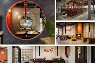 design hotel, restaurant or retail store interior concept