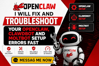 fix and troubleshoot your openclaw, clawdbot and moltbot setup errors fast
