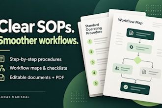 write clear sops, workflows, and process documentation