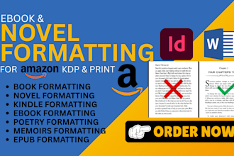 amazon kdp book formatting, novel formatting, kindle book formatting publishing