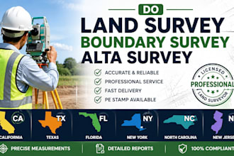do land survey, boundary survey, alta survey in ca tx fl ny nc nj