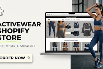 build activewear shopify store gym fitness sportswear clothing website