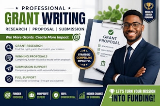 do grant research grant proposal for nonprofit organisation