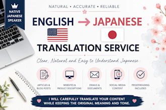 translate english to natural japanese