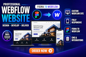 design a responsive webflow website from figma