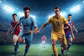 design professional football posters and sports graphics