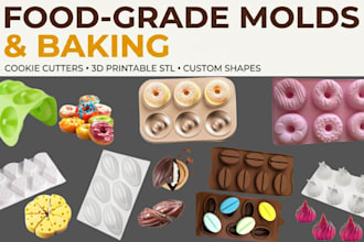 design custom chocolate mold baking silicone cookie cutter food grade stl file