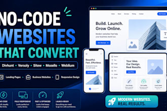 build a modern no code website with divhunt, versoly, sitew, mozello or weblium