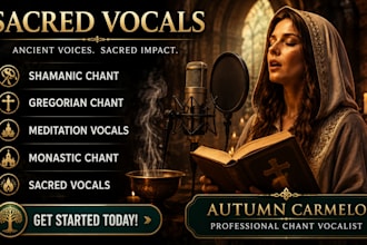 record shamanic chant, gregorian chant, meditation vocals, monastic chant