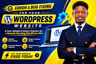 fix wordpress bug error and provide website maintainance