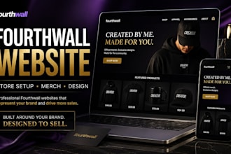 design fourth wall website  setup fourthwall store setup fourthwall pod merch