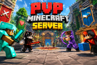 setup a minecraft pvp server with kitpvp, lifesteal, bedwars and custom plugins