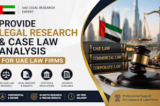 provide legal research and case law analysis for uae law firms
