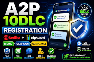 do a2p 10dlc registration for twilio and gohighlevel