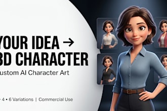 generate custom 3d pixar style ai art and characters using prompt engineering