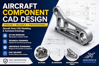 aircraft parts cad design and aerospace component modeling
