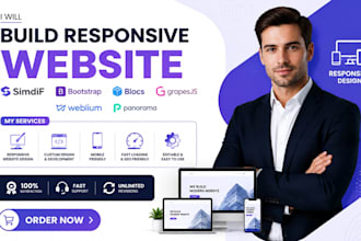 build responsive website using simdif bootstrap blocs grapesjs weblium panorama