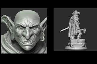 sculpt highly detailed custom dnd miniature  and warhammer 40k miniatures