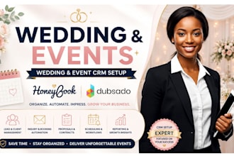 setup wedding and event CRM honeybook dubsado