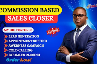 commission based b2b sales closer high ticket sales rep b2b appointment setting