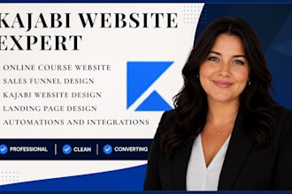 build kajabi online course, kajabi website, landing page and sales funnel setup