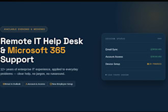 provide remote IT help desk support for windows and microsoft 365