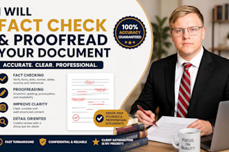 fact check document and proof read errors
