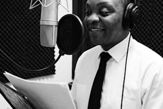 record an american male voice over for your commercial