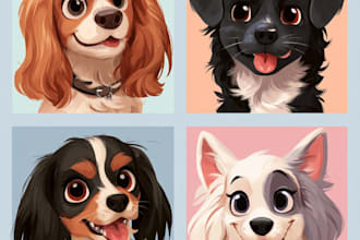 pet portrait into cute disney style