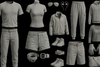 create custom 3d mesh clothing and rigging for second life and fivem