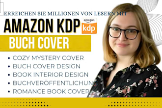do cozy mystery cover, buchcover design print buchveroffentlichung amazon KDP