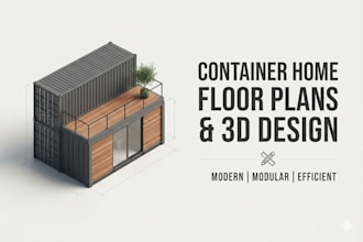 design professional shipping container home and office plans