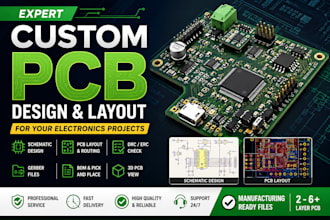 design custom pcb layouts for your electronics project
