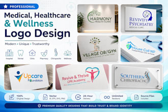design healthcare medical and wellness logo
